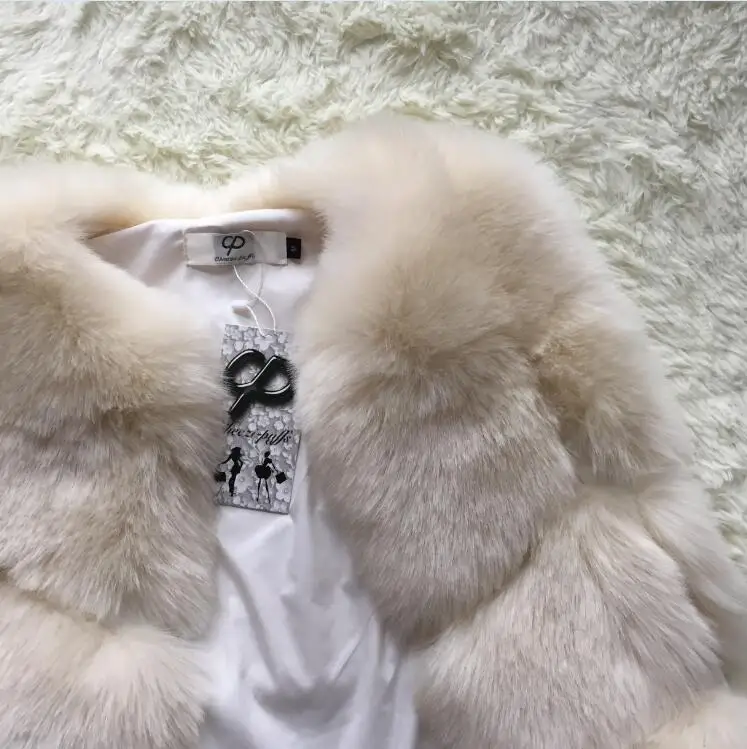 CP10 Beige Шуба из искусственного лисьего меха, женская зимняя мода, искусственный мех, длинное пальто, женское элегантное толстое теплое меховое пальто, женская куртка из искусственного меха - Цвет: CP10 Beige