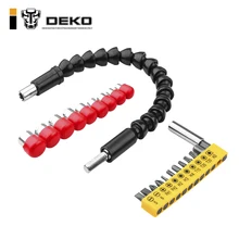 DEKO PT004 биты из нержавеющей стали шестигранные розетки головка электрической отвёртки набор гибких удлинительных валов ручные инструменты держатель бит