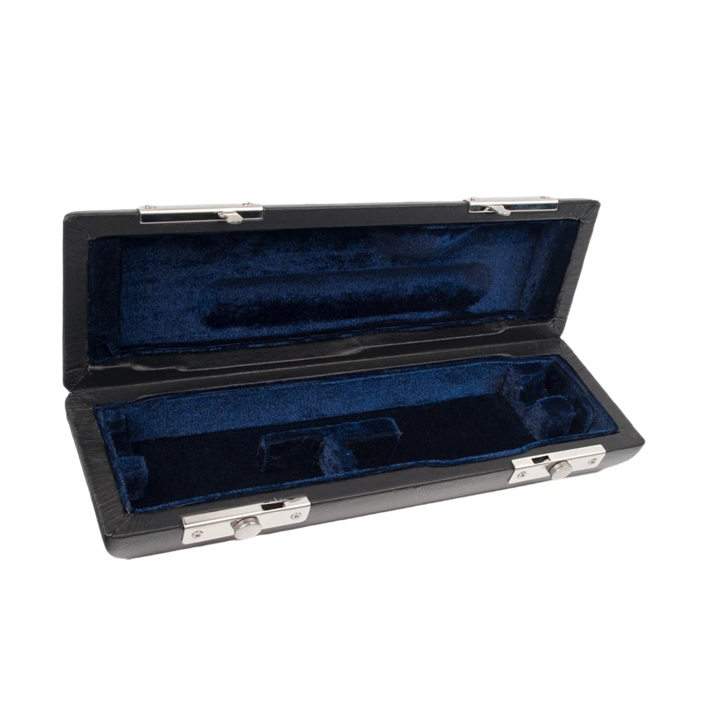 1pc Durable Piccolo Case Hard Case Flute Bag Black Leather Appearance