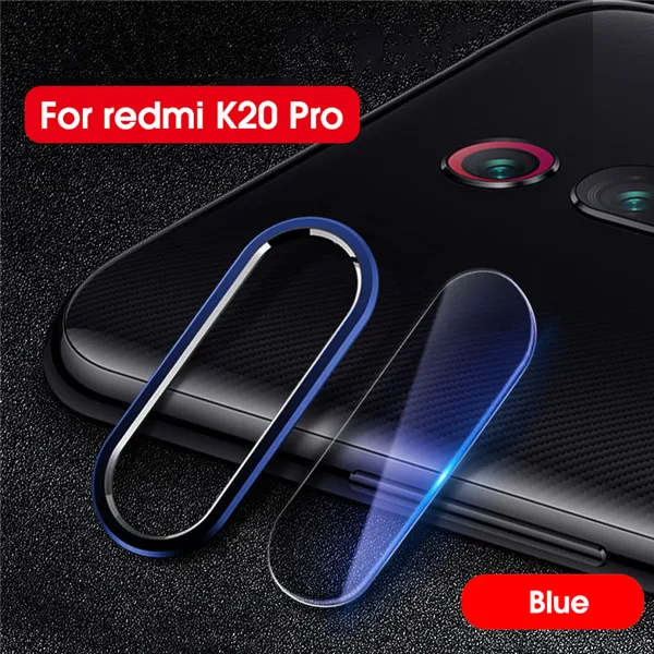 Camera Lens Protective Metal Ring Tempered Glass For Xiaomi mi 9t Pro A3 Redmi Note 8 7 Redmi K20 Pro Screen Protector Case - Цвет: For Redmi K20 Pro