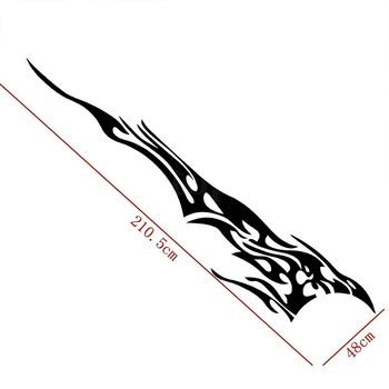 

Hot 110 * 48cm 2Pcs Universal Car Sticker Styling Engine Hood Motorcycle Decal Decor Covers Accessories Auto Flame Fire