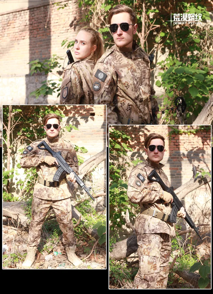 Военный армейский боевой костюмы с множеством отделений Тактический Ghillie костюм камуфляжная охотничья одежда мужская одежда страйкбол Пейнтбольная одежда