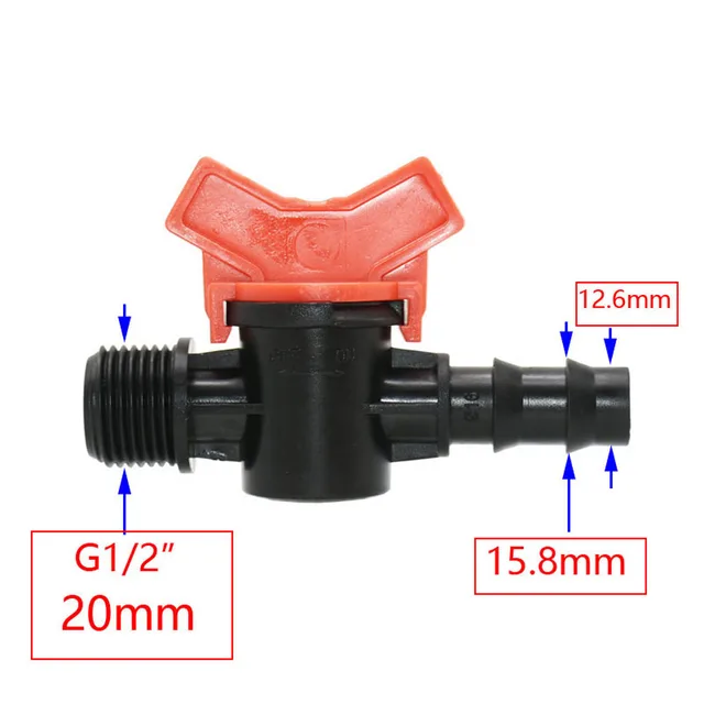 8 Mm/10 Mm/12 Mm/14 Mm/16 Mm/19 Mm Pe Tömlőkert Csap 1/2 3/4 Szál Öntözőszelep Használjon Kerti Tömlő Űrtartalmú Hordót - Image 5