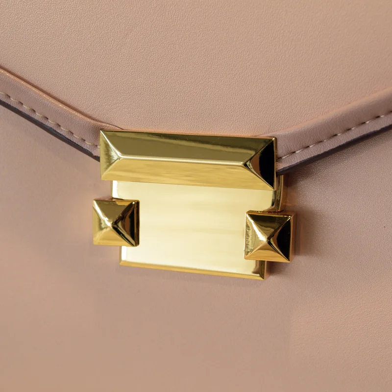 

Bag Women's 2019 New Style Autumn Single-shoulder Bag for Women Bat Bag Genuine Leather Covered Edge Contrast Color Cross-body H