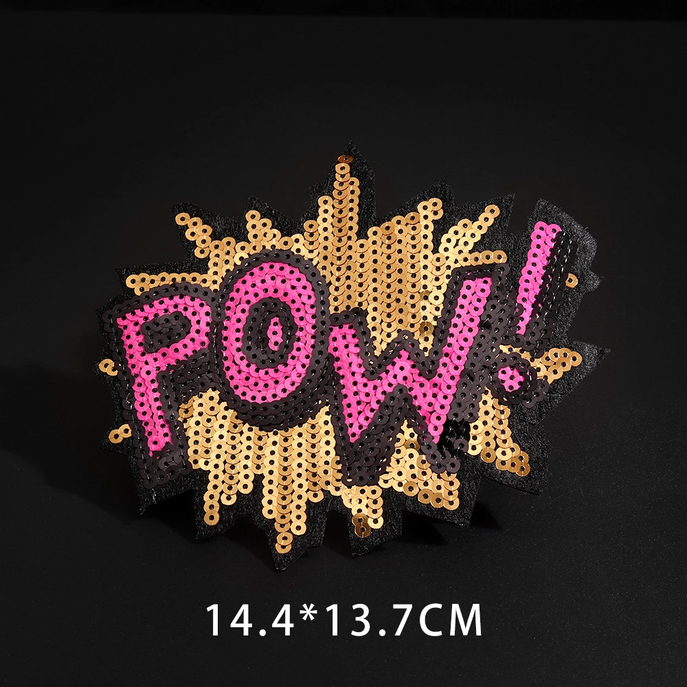 Peace Wow Pow письмо термонаклейки цвета музыка любовь звезда слова аппликации для одежды пальто наклейки 3D Diy Одежда Декор - Цвет: N3-BT6810