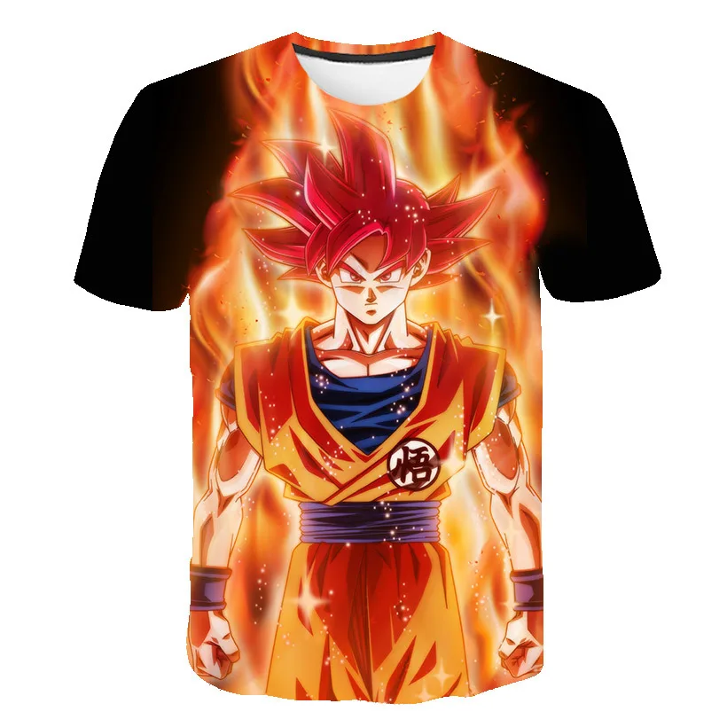 Манга dragon ball z Super Saiyan Son Goku, аниме, летняя 3D печать, новинка, модные футболки, топы для мужчин/мальчиков, мультяшная Повседневная футболка