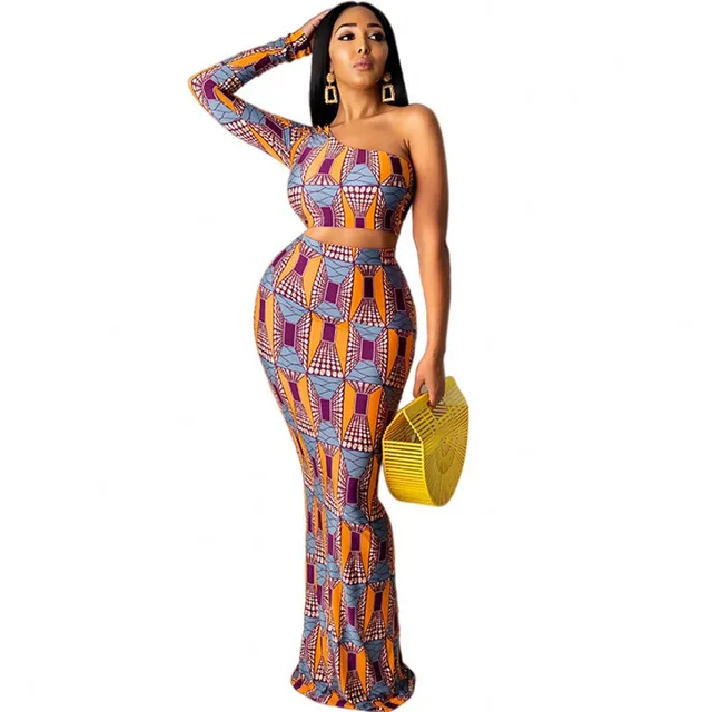 Odafe African Crop Top + Mermaid Skirt