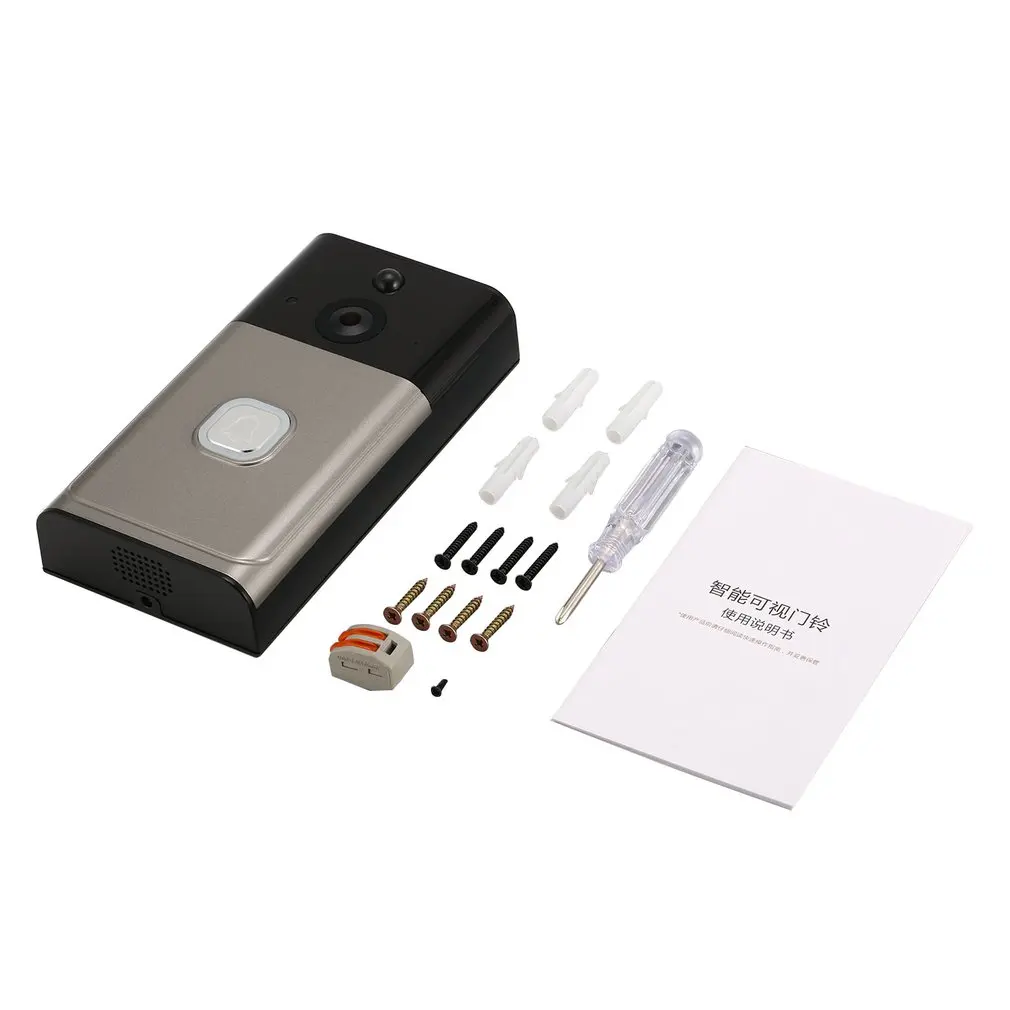 

WiFi Smart Wireless Security DoorBell HD Visual Intercom Recording Video Door Phone Remote Home Monitoring Night Vision