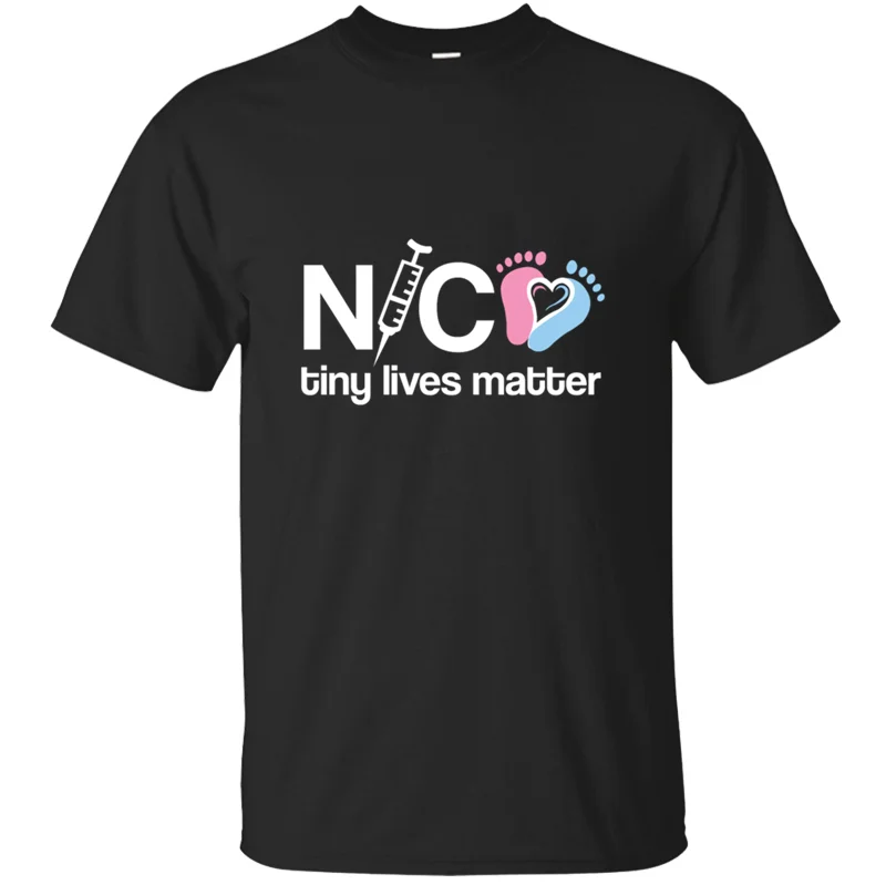 Популярная Футболка с принтом Nicu Tiny Lives Matter Neonatal Nurse, фотографий, Мужская футболка для фитнеса с вырезом лодочкой, Топ в стиле хип-хоп