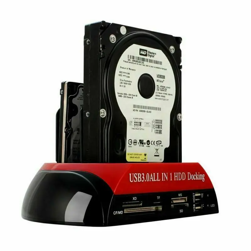 2," /3,5" IDE/SATA USB 2,0 HDD док-станция двойной жесткий диск Док-базовая станция для 2,5 дюймов 3,5 корпус для жесткого диска