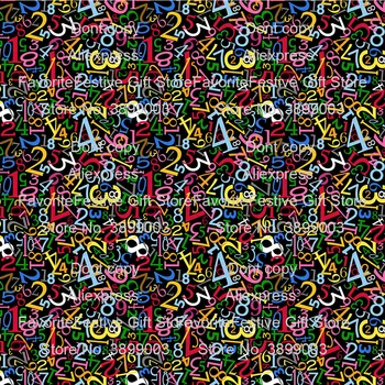 

back to school Blackboard Arabic numerals cloth Patchwork Needlework DIY Handmade fabric for Tissue Kids Home Textile for Sewing