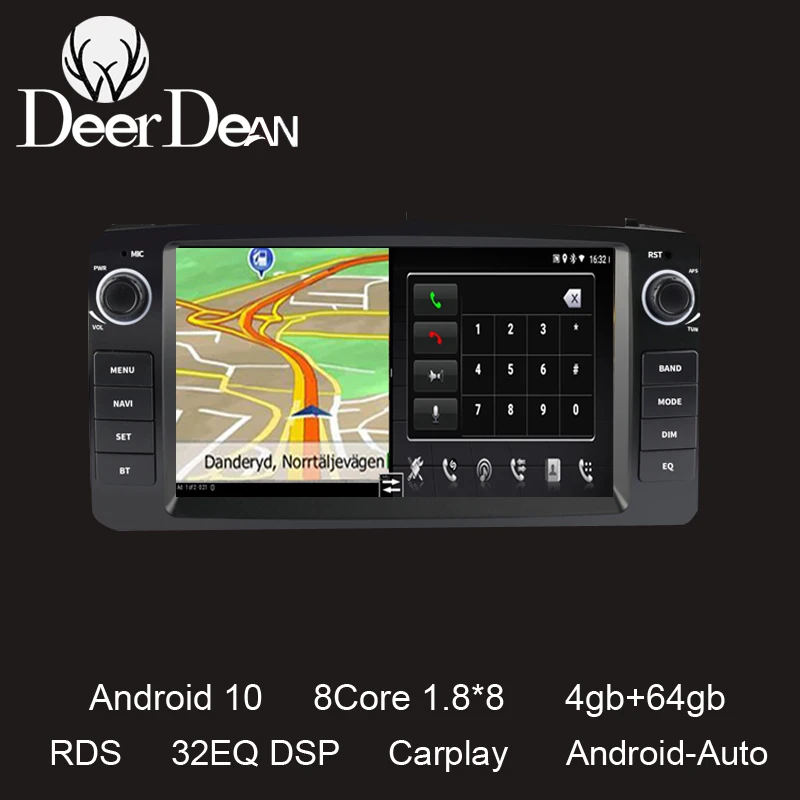8 ядер 4g 64g Автомобильный dvd стерео gps навигационная система Android для Toyota Corolla E120 BYD F3