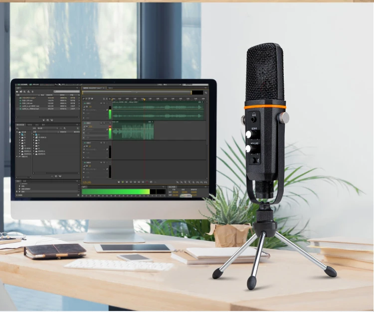 My Mic BM100UX реверберации конденсаторный микрофон Запись студийный игровой компьютер USB микрофон с регулируемой подставкой