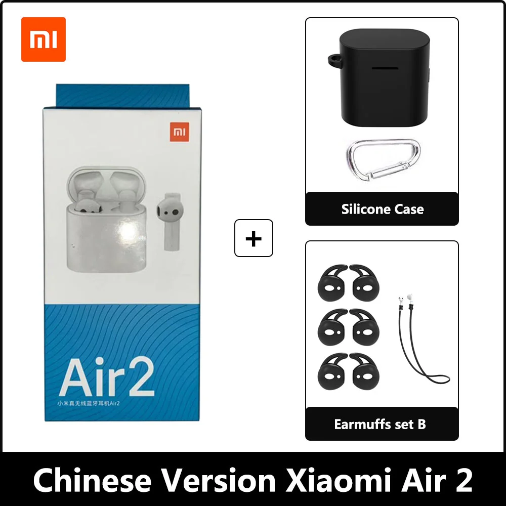 with black case Oringinal Xiao mi Airdots Pro 2 беспроводные наушники TWS mi True Earbuds 2 LHDC Tap стерео управление Dual mi C ENC с mi c Handsfree - Цвет: with black case