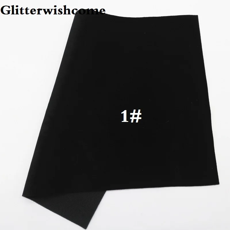 Glitterwishcome 21X29 см A4 размер винил для бантов искусственная кожа Бархат Кожа Fabirc искусственная кожа листы для бантов, GM118A - Цвет: 1
