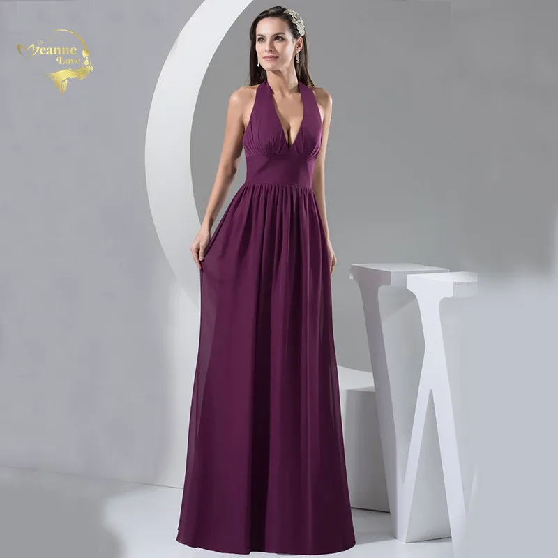 Платье для выпускного вечера женское платье Vestidos 2019 новый летний стиль зеленый фиолетовый синий v-образный вырез длинное вечернее платье
