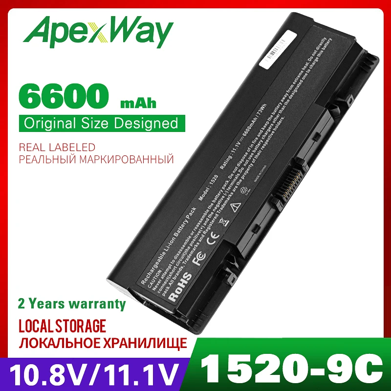 11 1 V ноутбук Батарея для Dell Inspiron 1520 1521 1720 1721 530s Vostro 1500 1700 FK890 FP282 GK479 GR995 KG479 NR222