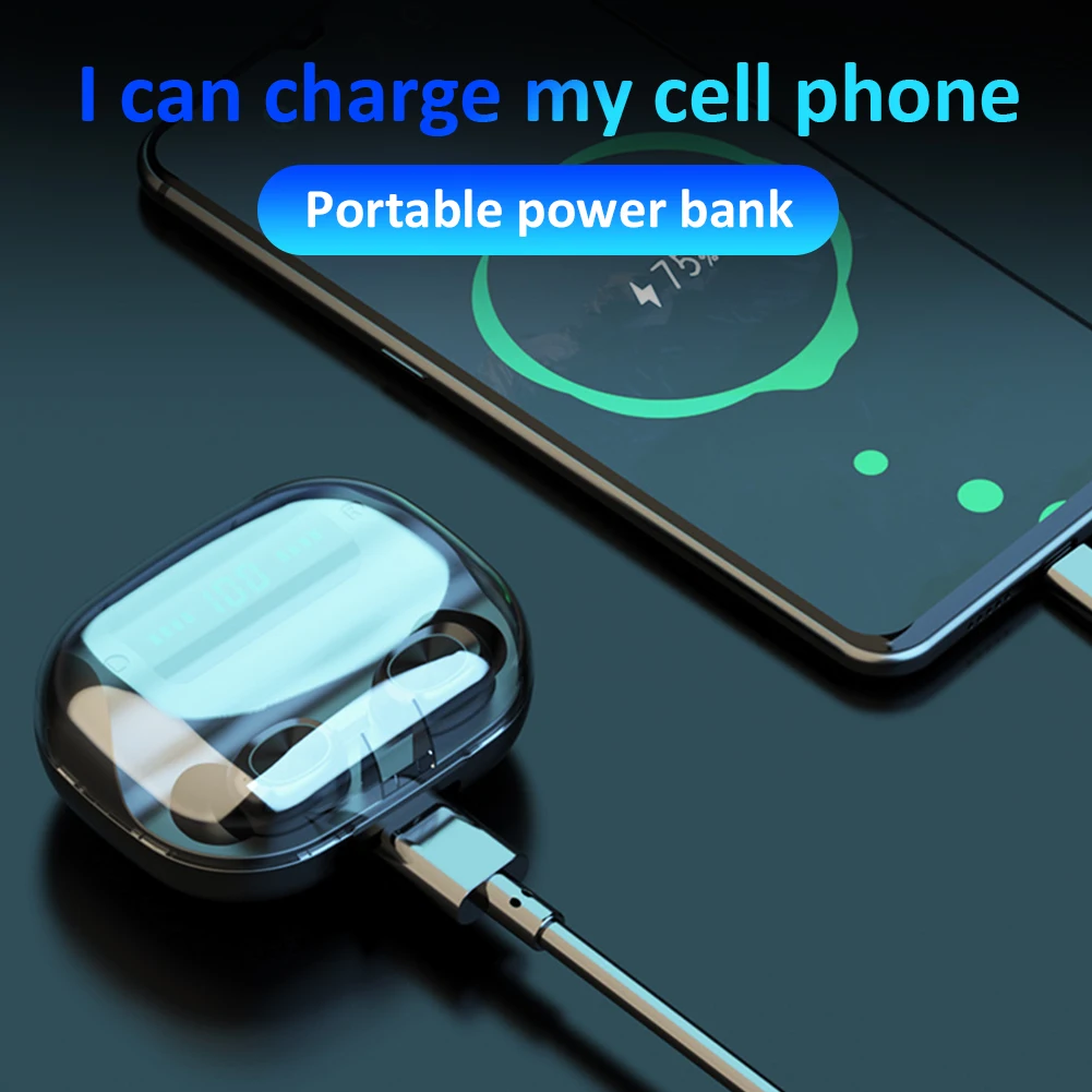 Led Battery Display IPX7 Waterproof 263 Bluetooth Earphone TWS 5 0 Wireless Earbuds In Ear Mini Bluedio For Iphone Mobile Phone