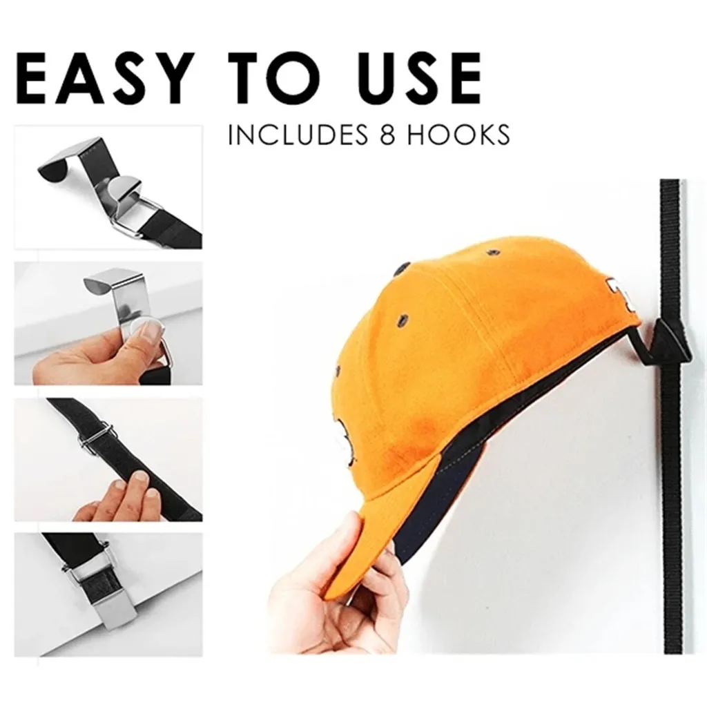 Organizer Rack Closet RoomCap Hanger Bag Adjustable Storage  Hat Door Holder 