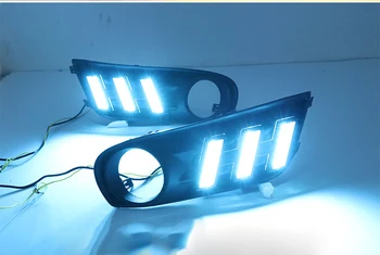 

Fast delivery Led daytime running lights+moving turn signal+blue night mode+remote control for Nissan Tiida 2011-2015