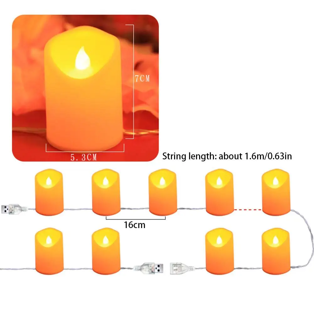 10pcs/pack Flickering Flameless LED Tea light Flicker Tea Candle Light Party Wedding Candels Safety Home Decoration