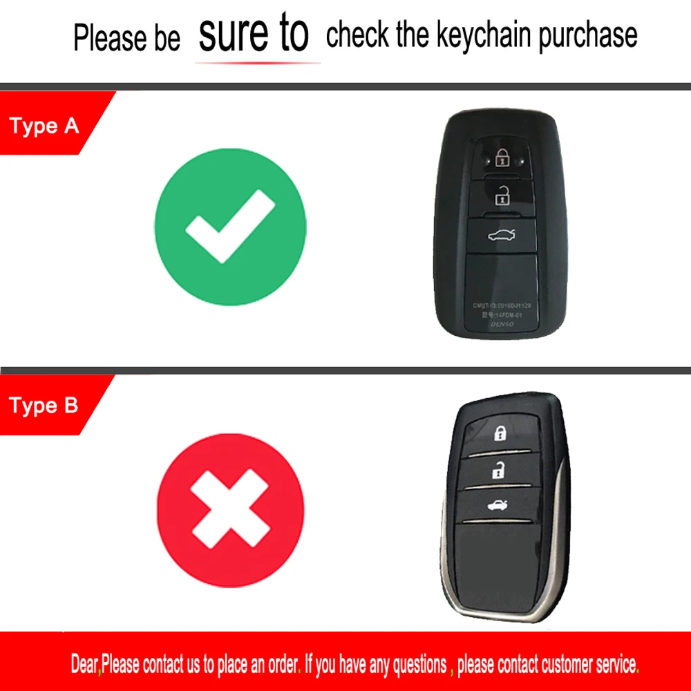 Кожаный чехол для автомобильного ключа, брелок, подходит для Toyota Camry Prado CHR Prius Corolla RAV4, дистанционный ключ, ключница, 3 кнопки, чехол