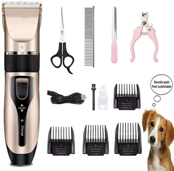 

Dog clippers USB Rechargeable Cleaning Kit Low Noise Rechargeable Cordless for Silent Cats Dog Grooming Tool Razor Blades