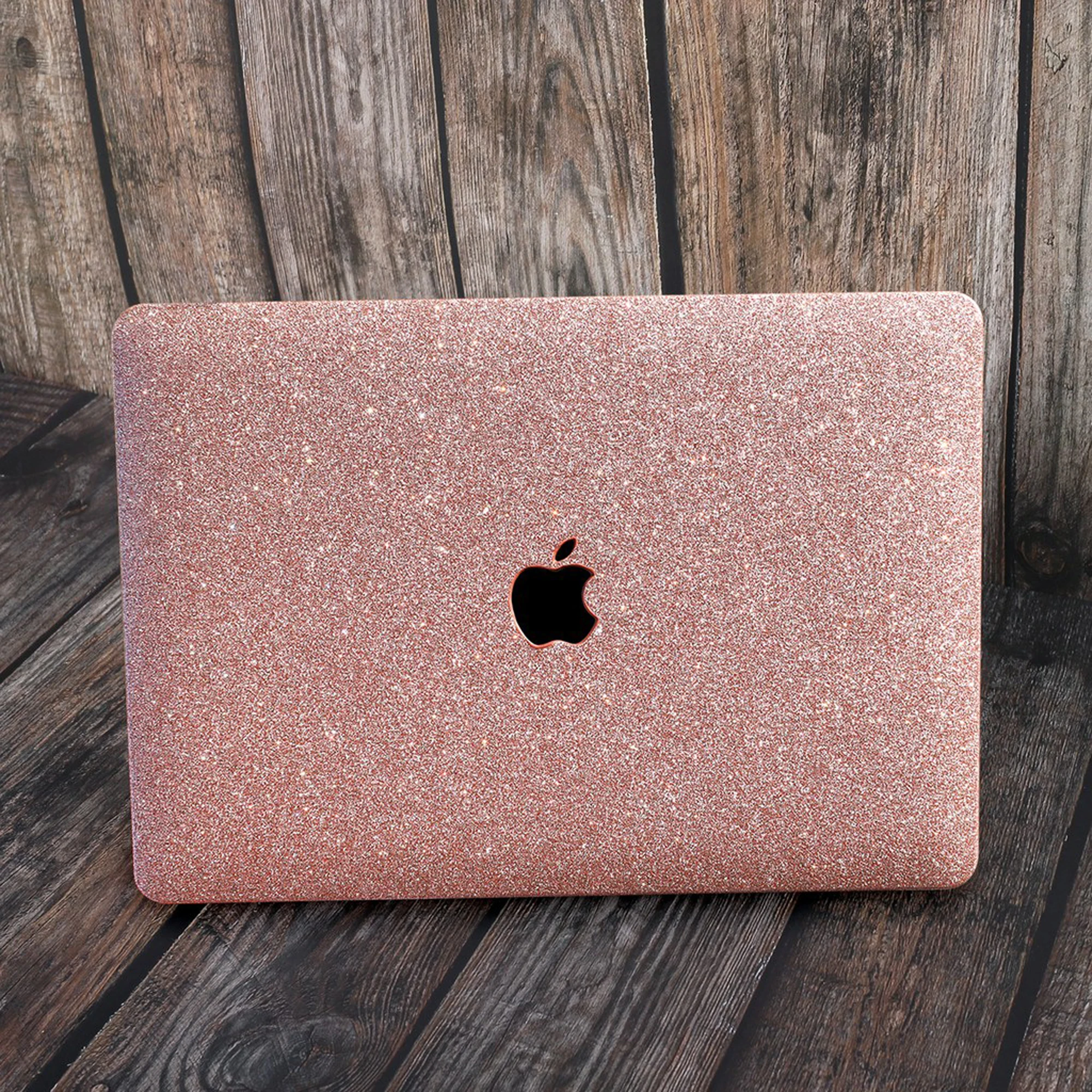 Hollow Glitter Pink MacBook And Laptop Case 1