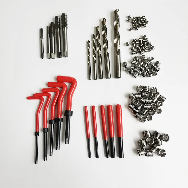 130Pcs Car Pro Coil Drill Tool Metrico Kit Di Riparazione Inserto Di Riparazione Helicelicoidali Strumenti Di Riparazione Auto Piede Di Porco Grosso