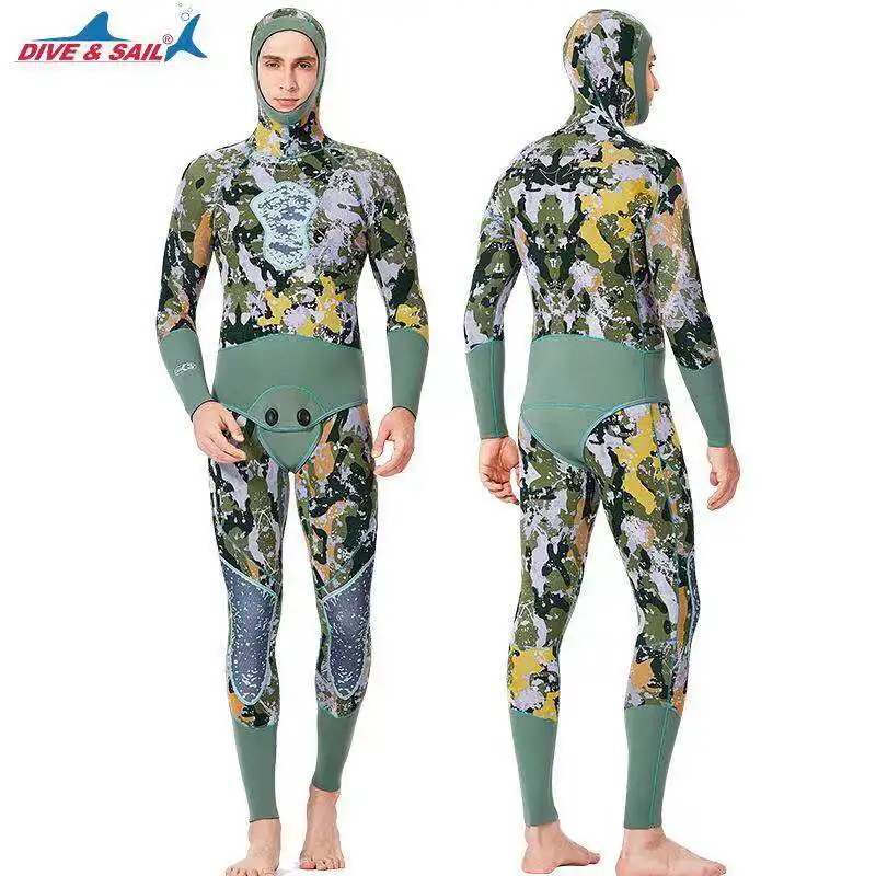 New Arrival Mens Womens 3MM Neoprene Wetsuit with Hood Two Piece Warm Wet Suit for Snorkeling Surfing Scuba Diving