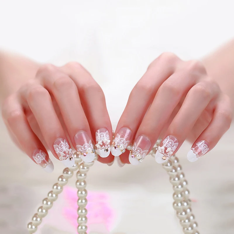 1 set 24 шт./компл. пресс для ногтей, для нанесения с помощью клея свежий Стиль с цветочным принтом искусственные ногти дизайна розового красные, синие поддельные ногтей с клей для ногтей советы 11,11 - Цвет: 1 set