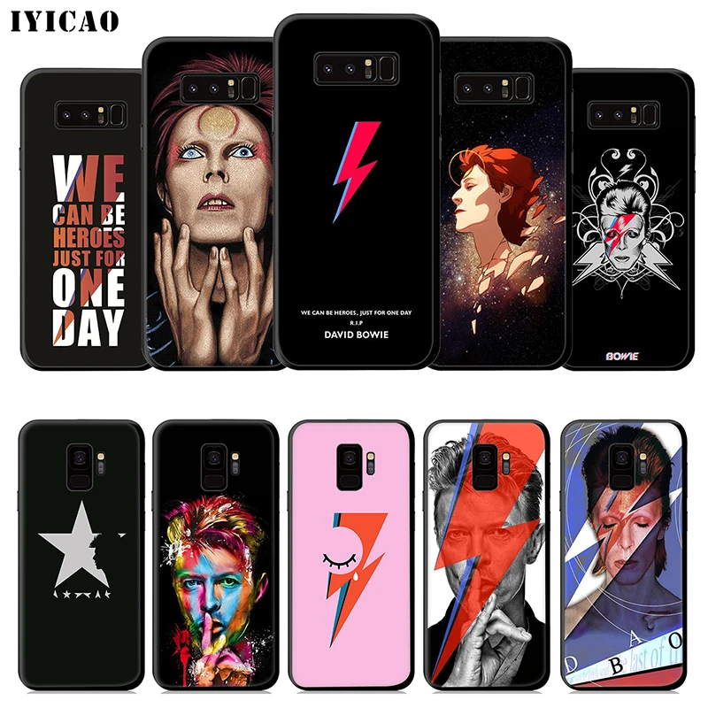 

IYICAO David Bowie Soft Case for Samsung Galaxy S10e S10 S9 S8 Plus S6 S7 Edge Note 10 Plus 9 8 TPU