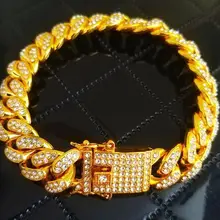 Хип-хоп крутые Стразы шириной 12 мм хип-хоп хипстерская кубинская цепочка ювелирные изделия бесплатный подарок хип-хоп ювелирные изделия кулон Gengar