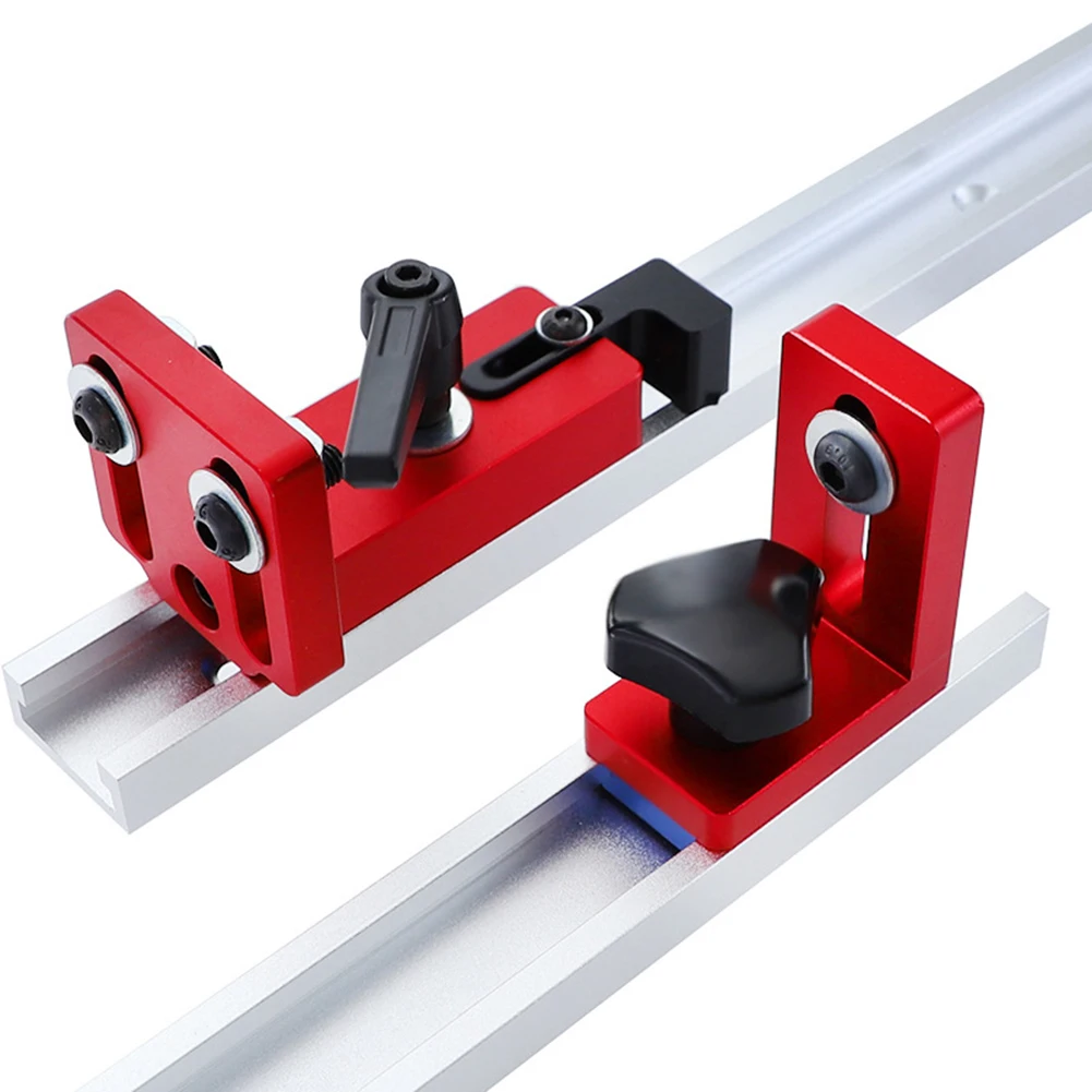 30/45 T-Slot Miter Track Stop Sliding Miter Gauge Fence Connector Rail Retainer Chute Locator for Milling Woodwork