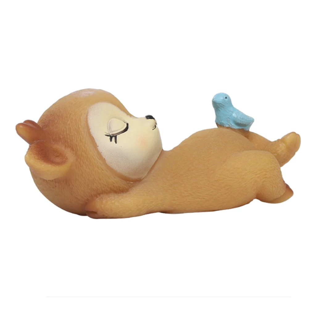 

Lovely Animals Figures Silicone Deer Miniature Toy Kids Birthday Gifts
