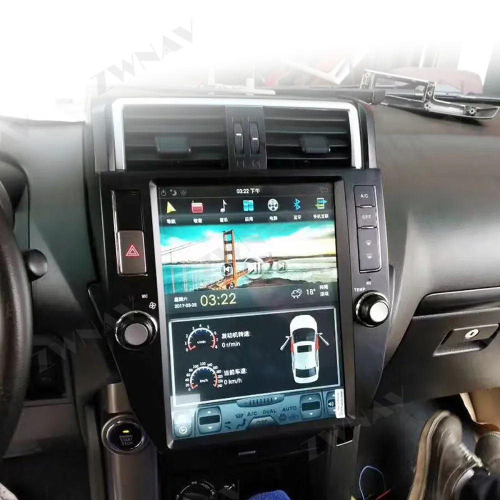 

Для Toyota Land Cruiser Prado 150 Tesla style Tesla screen 2013-2017, автомобильное радио, мультимедийный видеоплеер, навигация GPS, Android