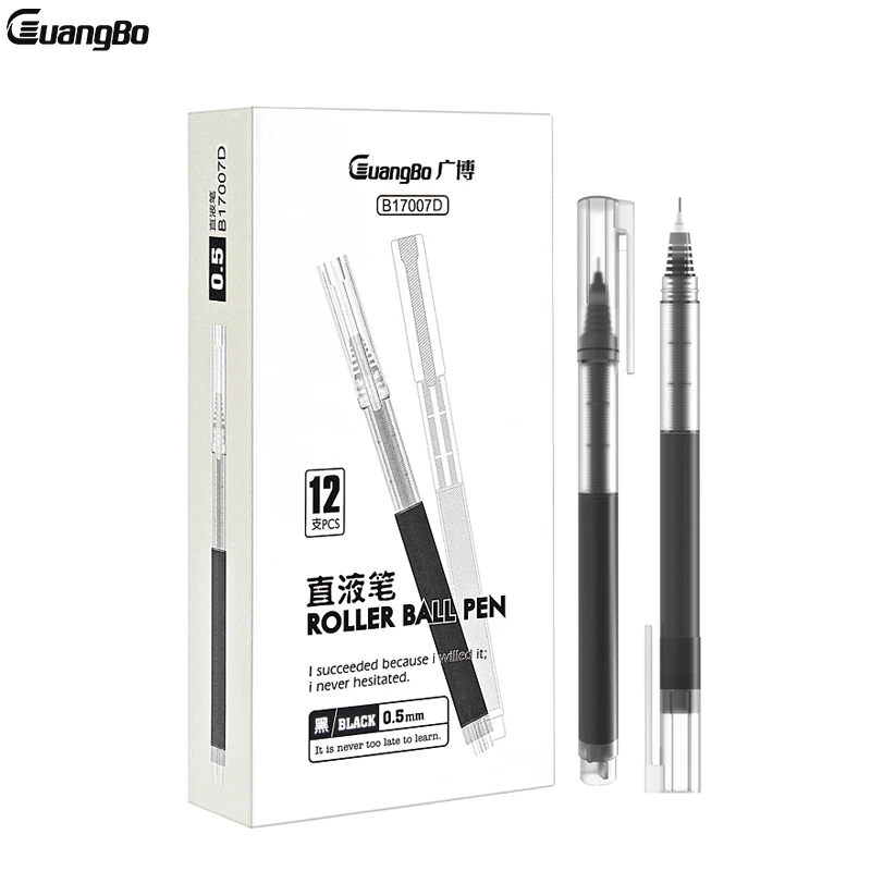 

12Pc/Pack Youpin GuangBo Gel Pen 0.5MM Straight Liquid Rollerball Pen Set Quick-drying School Student Pens Stationery Supplies