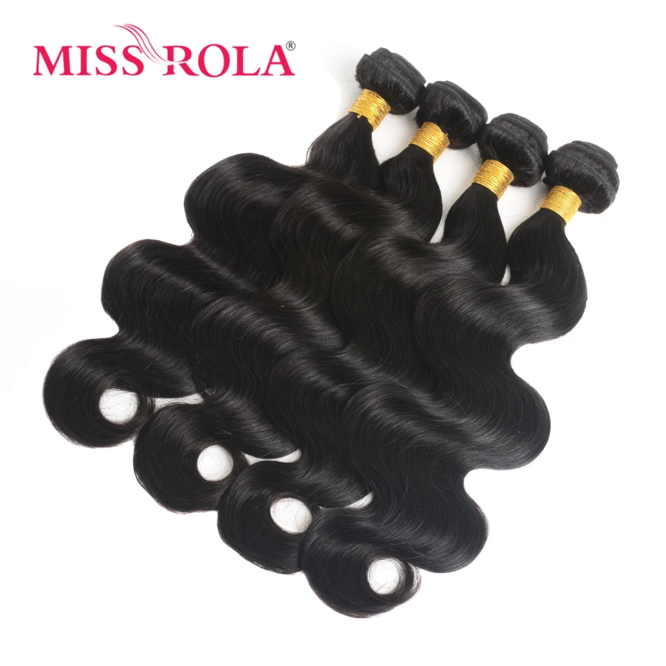 Miss Rola Brazilian Body Wave Hair Bundles Natural Color Hair Remy 100% Human Hair Extension 8-30 Inch Body Wave Hair Weaves