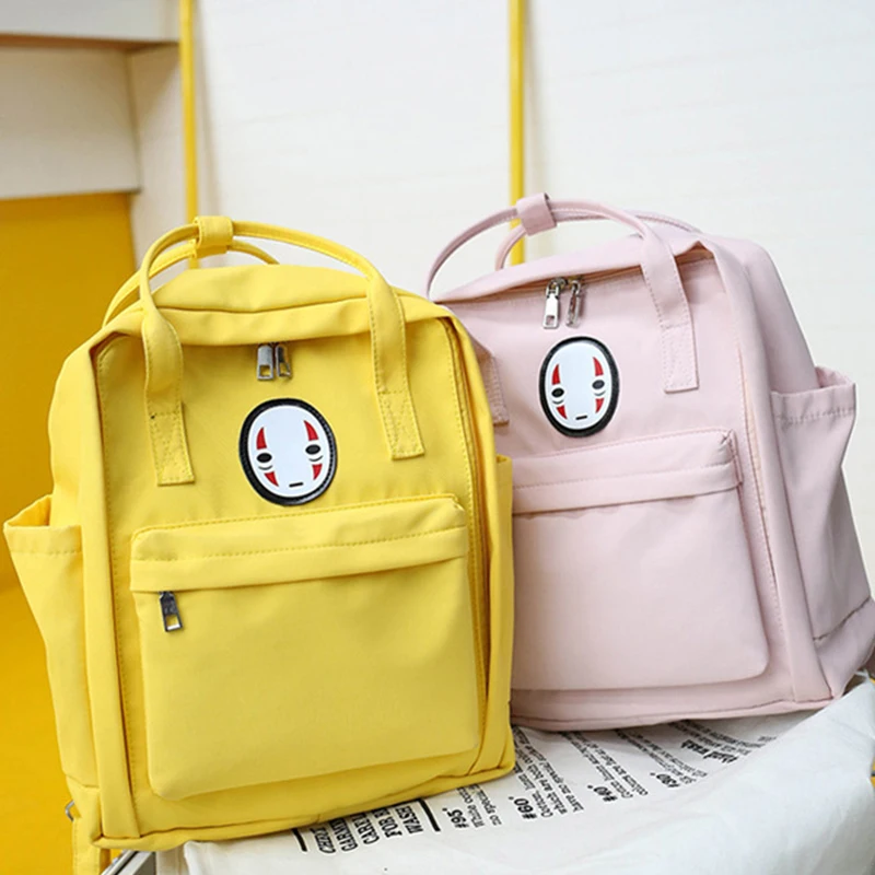 Women Backpack Laptop Yellow Student For College Travel-Bag Big Printing-Bag New