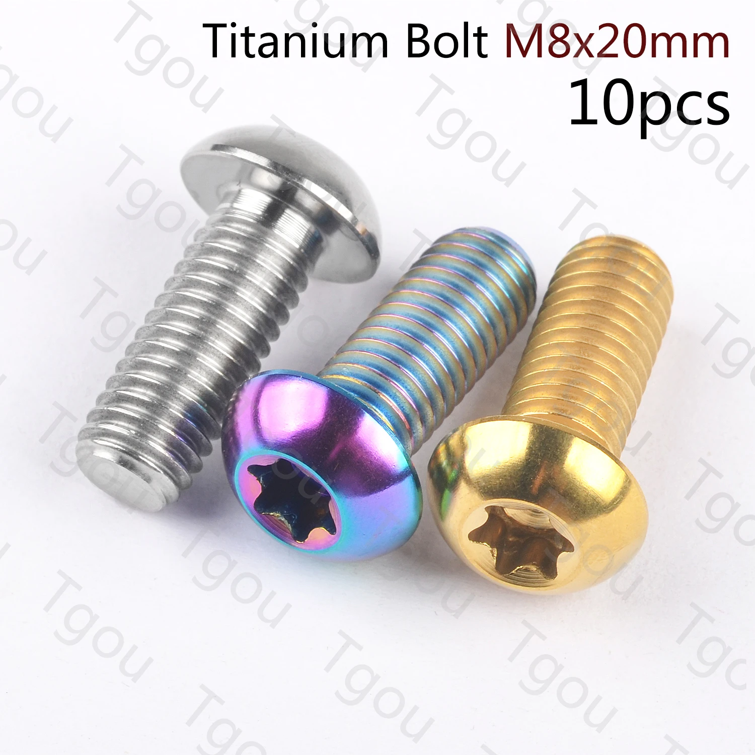 

Tgou Titanium Bolt M8x20mm T40 Screws for DUCATI Motorcycle Cycling Disc Brake Rotor 10pcs