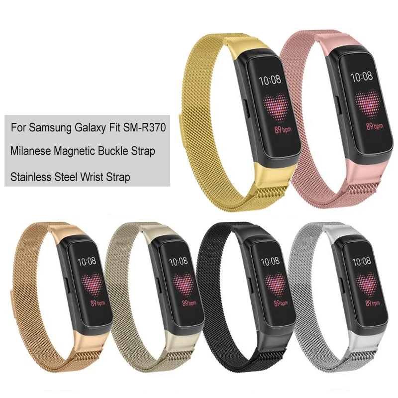 Ремешок для часов для samsung Galaxy Fit SM-R370, умный Браслет, металлический браслет из нержавеющей стали, ремешок для Galaxy Fit SM-R370, ремешок для часов
