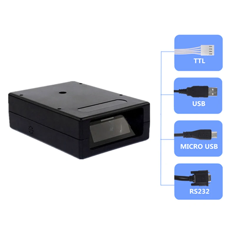 USB RS232 автоматический сканер штрих-кодов Micro USB ttl сканер штрих-кодов 1D 2D QR экран считыватель кодов Поддержка Windows Mac DOS/VSE Linux