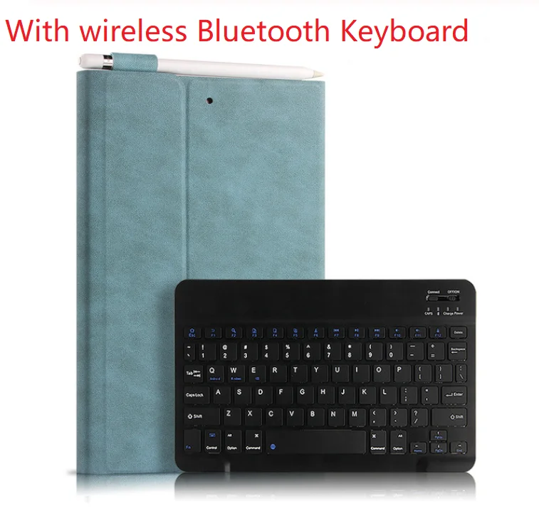Black keyboard Чехол для Ipad 9,7 Ipad 5 6 Air 1 Air 2 9," планшет, защитная Беспроводная Bluetooth клавиатура, полиуретановая подставка, чехол+ ручка - Цвет: Black keyboard