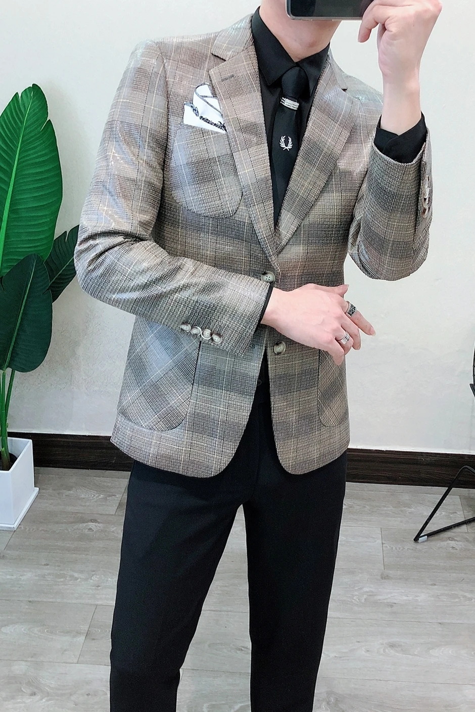 Блейзеры Para Hombre Traje De Boda мужские костюмы дизайнерский клетчатый костюм смокинг платье для жениха Ternos Masculino свадебные костюмы для мужчин
