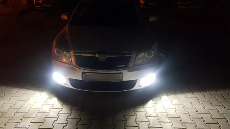 PMFC дневные ходовые огни DRL Белый Canbus без ошибок 1156 P21W светодиодный фонарь для Skoda Superb Octavia 2 FL 2010 2011 2012 2013