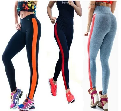 

Europe And America Sports Fashion Size Code Buttock Lifting High-waisted Side Edge Fight Skin Women's Yoga Athletic Pants
