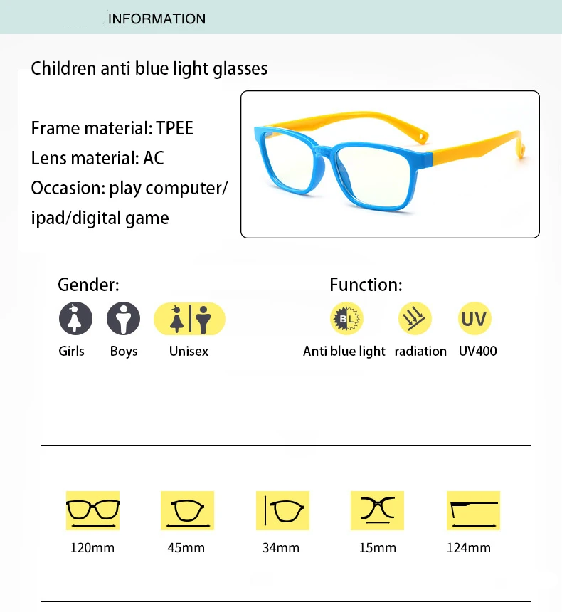Анти-голубые световые очки для детей компьютерные очки с УФ-защитой антибликовые очки для работы за компьютером очки видео игровые очки