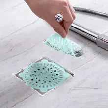1pcs Disposable Bathroom Sewer Outfall Sink Drain Hair Strainer Stopper Filter Sticker Kitchen Supplies Anti-Blocking Strainer
