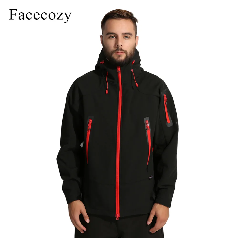 Мужская Флисовая Куртка Facecozy осенне зимняя уличная куртка из дышащей ткани