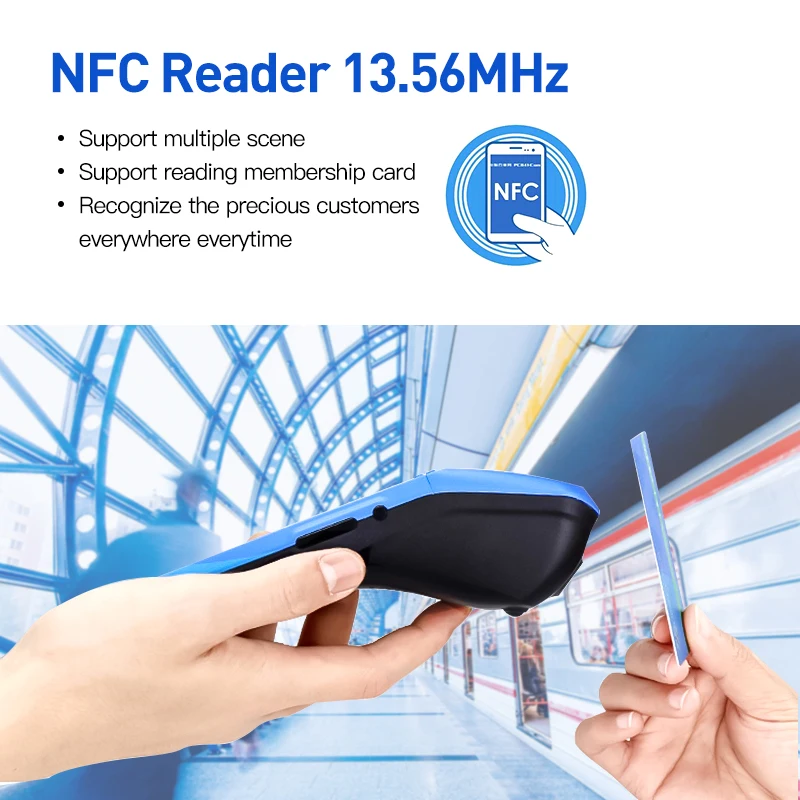 Android 6,0 NFC PDA POS квитанция Bluetooth 58 мм Принтер PDA термальный 58 мм Сканирование штрих-кода камерой POS ручной 3g PDA